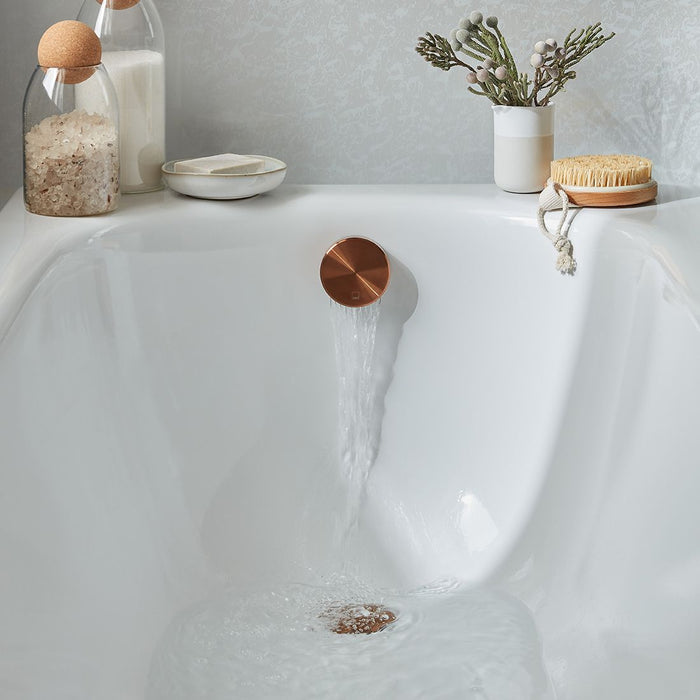 Vado Round Overflow Bath Filler With Clic-Clac Waste