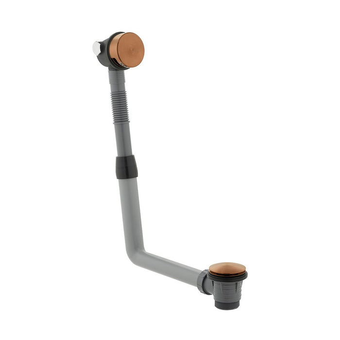 Vado Round Overflow Bath Filler With Clic-Clac Waste