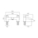 Vado Rowe Deck Mounted Bath Filler Tap - Chrome - Bath