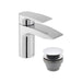 Vado Rowe Deck Mounted Mini Mono Basin Mixer Tap with Push