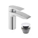 Vado Rowe Deck Mounted Mono Basin Mixer Tap With Push Waste