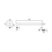 Vado Showering Solutions Square Easy Fit Shower Arm
