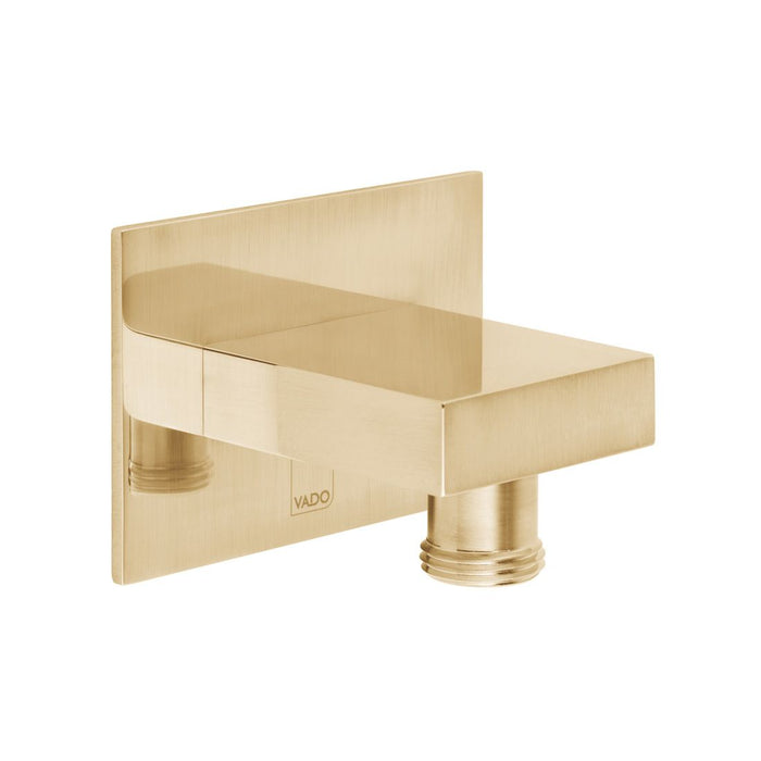 Vado Showering Solutions Square Wall Outlet Elbow - Brushed