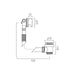 Vado Square Overflow Bath Filler Waste - Polished Chrome