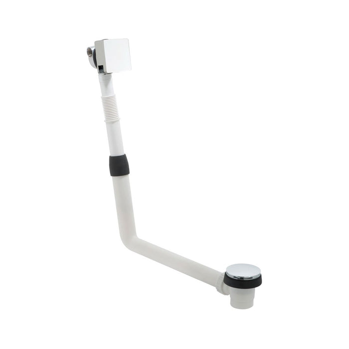 Vado Square Overflow Bath Filler Waste - Polished Chrome