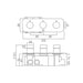 Vado Tablet Altitude Horizontal 3 Outlet Thermostatic