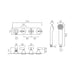 Vado Tablet Arrondi 1 Outlet 3 Handle Concealed