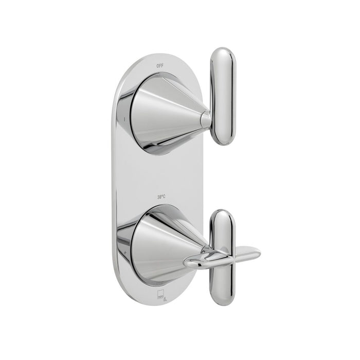 Vado Tablet Arrondi Wall Mounted 1 Outlet 2 Handle
