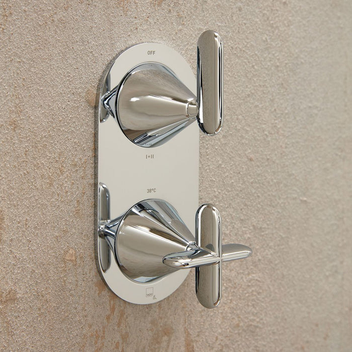 Vado Tablet Arrondi Wall Mounted 2 Outlet 2 Handle