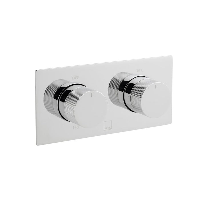 Vado Tablet Knurled Accents 2 Outlet Landscape Thermostatic