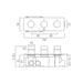 Vado Tablet Knurled Accents 3 Outlet Thermostatic Shower