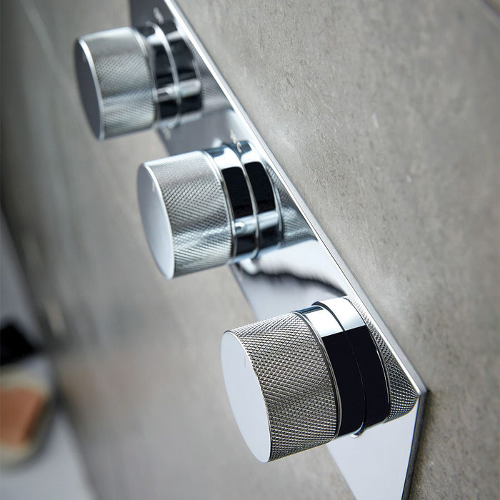 Vado Tablet Knurled Accents 3 Outlet Thermostatic Shower