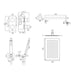 Vado Tablet Notion 2 Outlet 2 Handle Portrait Thermostatic