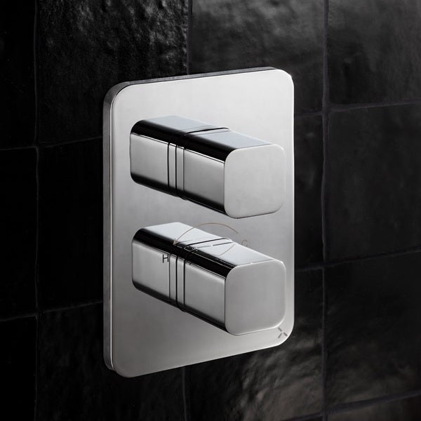 Crosswater Atoll/ Glide II & Marvel 3 Outlet Thermostatic Shower Valve With Crossbox - Chrome