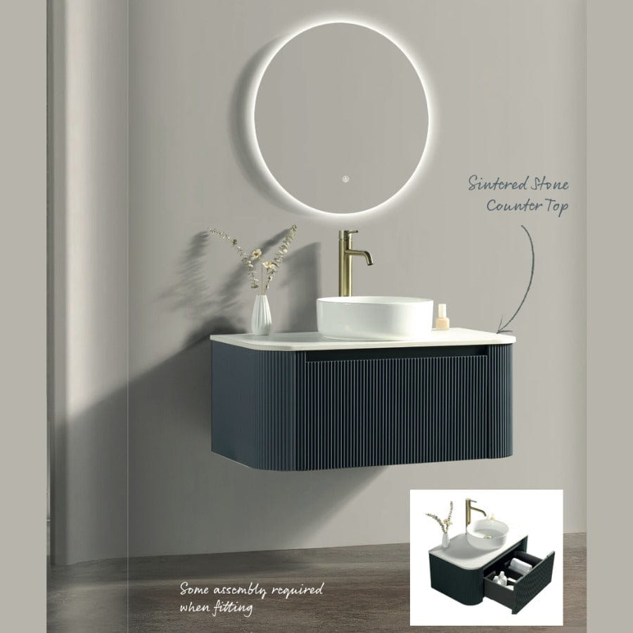 Isabelle Wall Hung Vanity Unit With Countertop - 872mm Wide