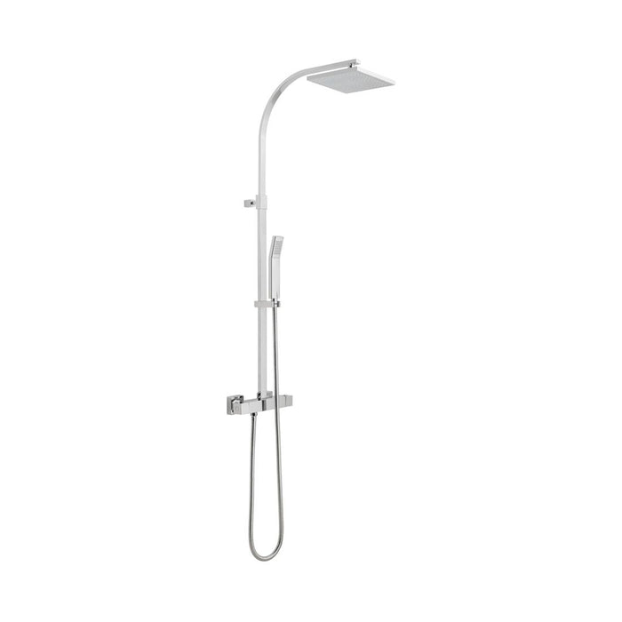 Vado Velo Square Thermostatic Shower Column - Chrome