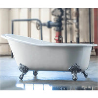 Vogue Single Ended Slipper Freestanding Cast Iron Bath - 