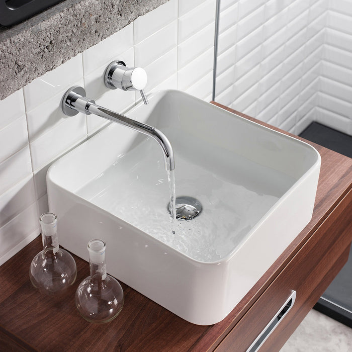Crosswater Kai Lever 2 Hole Wall Mounted Basin Mixer Tap - Chrome