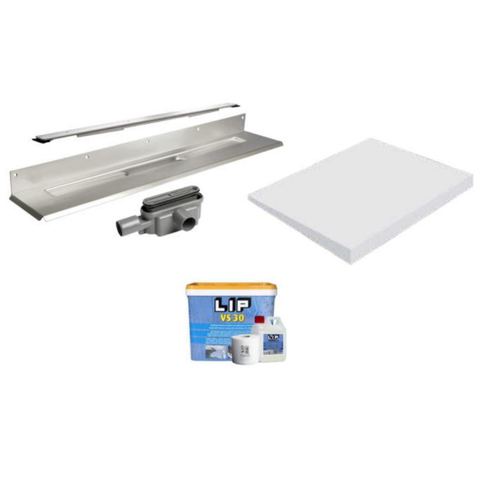 UniSlope 1K Short Linear Drain HighLine Custom Wetroom Kit