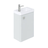 Vado Cameo 1 Door Wall Hung Vanity Unit With Basin - 400mm Wide - 1 Tap Hole