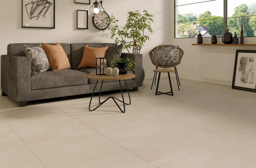 Zaffiro Cream Matt Porcelain Wall & Floor Tile