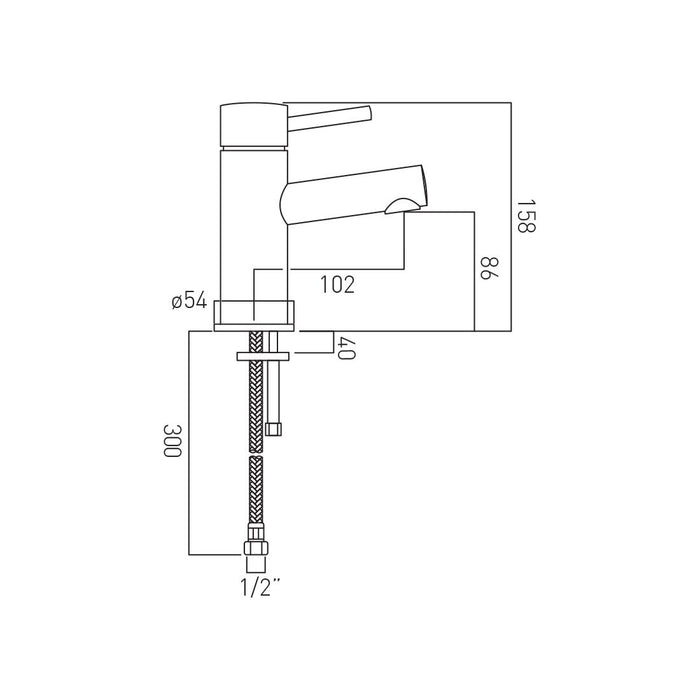 Vado Zoo Mono Basin Mixer Tap Excluding Waste - Chrome