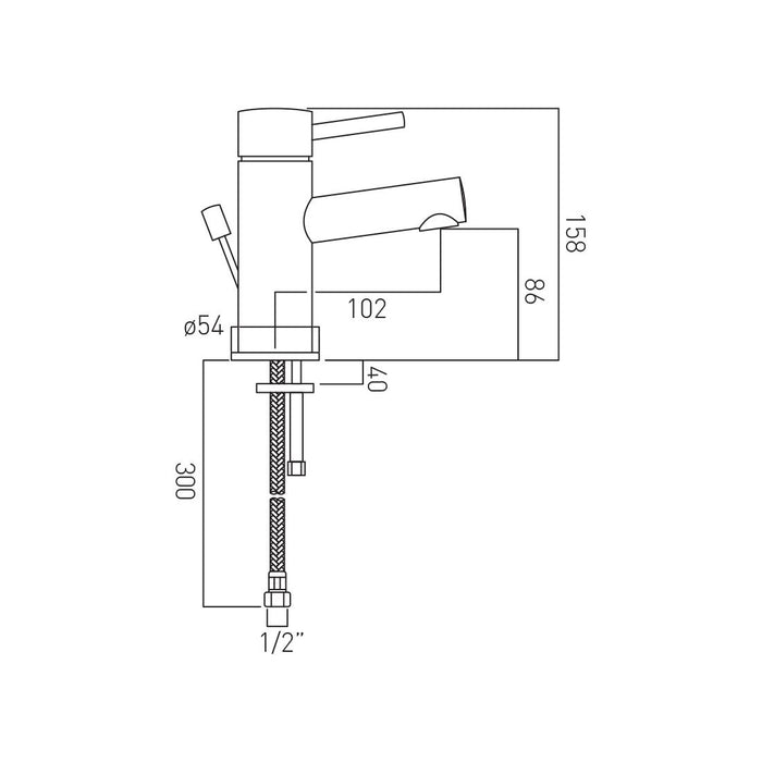 Vado Zoo Mono Basin Mixer Tap With Pop-Up Waste - Chrome