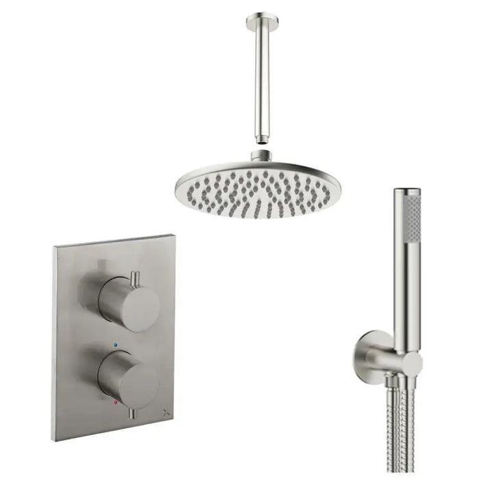 Crosswater MPRO Dual Outlet Shower Set with Rain Head and 