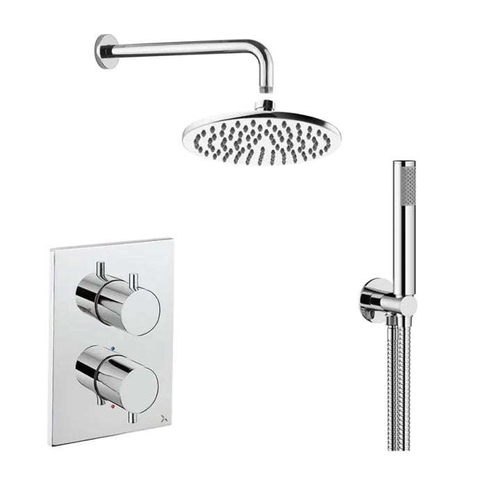 Crosswater MPRO Dual Outlet Shower Set with Rain Head and 