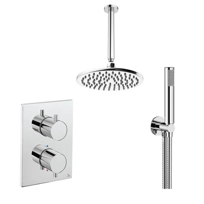 Crosswater MPRO Dual Outlet Shower Set with Rain Head and 