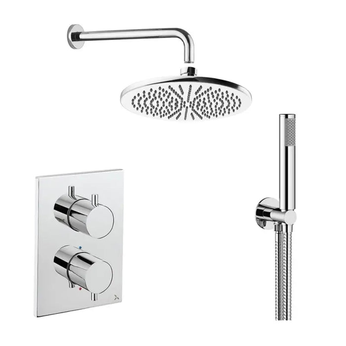 Crosswater MPRO Dual Outlet Shower Set with Rain Head and 