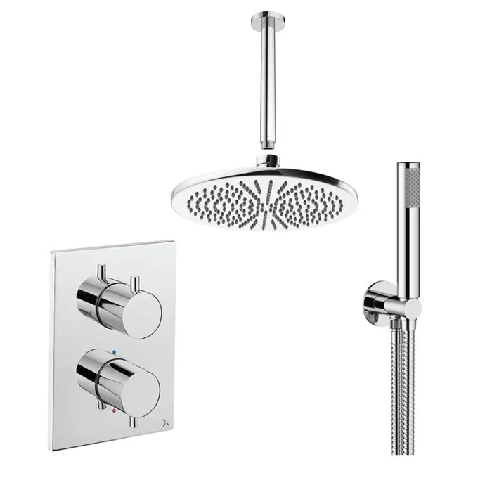 Crosswater MPRO Dual Outlet Shower Set with Rain Head and 