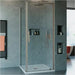 Crosswater OPTIX 10 Pivot Shower Door with Side Panel - 